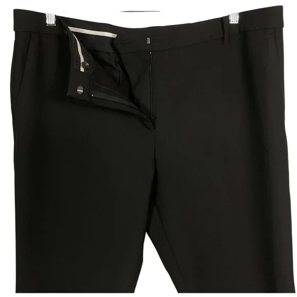 NWT Ann Taylor The Straight Black Pants, Mid-Rise, Straight Leg, Bi-Stretch, 18 - Picture 4 of 14